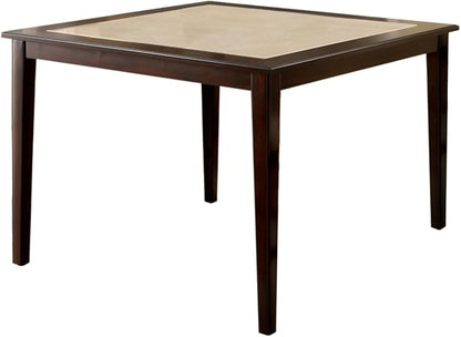 Furniture of America Vinia Counter-Height Table with with Faux Marble Top, Espresso