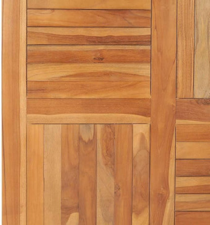 35.4 x 35.4 in Solid Teak Wood Square Tabletop Butcher Block Countertop for Custom Desk Bar Dining Outdoor Indoor Cafe Kitchen Rustic Brown