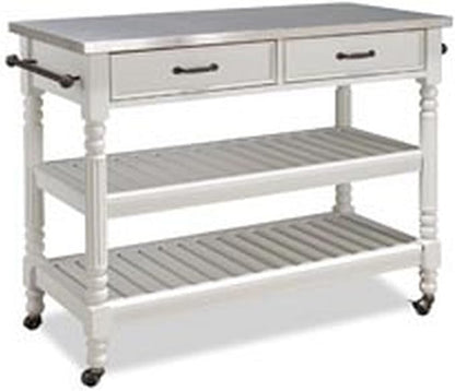 Homestyles General Line Off-White Mobile Kitchen Cart