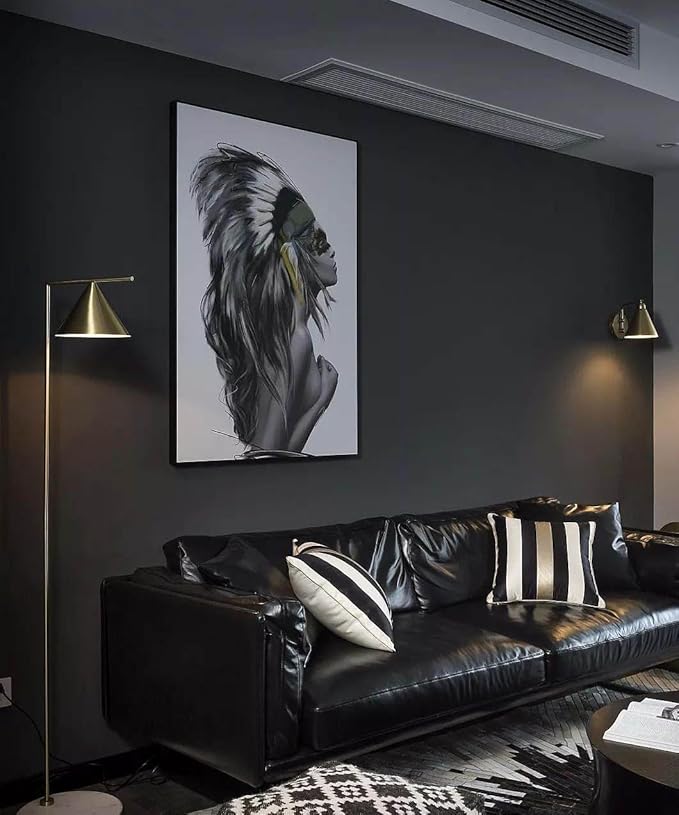 Safiyya 314.9"x17.7" Peel and Stick Wallpaper Black Contact Paper Removable Self Adhesive Waterpoof Wallpaper Solid Color Contact Paper for Walls