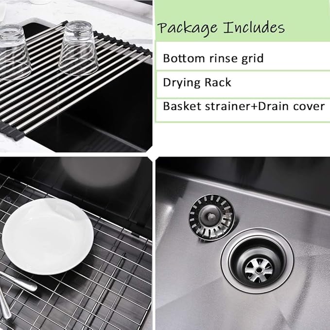 Stainless Steel Undermount Laundry Sink Black -Wesliv 23x18x12 Stainless Steel Undermount Utility Sink Matte Black 16 Gauge Single Bowl Laundry Room Sinks Outdoor Utility Sink