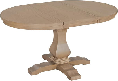 Christopher Knight Home Tokin Extendable Dining Room Table for 6, Wooden Round Expandable Kitchen Table, Vintage Oval Dining Table for Dining Room Kitchen, Light Natural