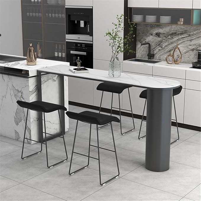 Pub Tables Light Luxury Rock Slab Bar Table Home Island Modern Pub Height Table for Kitchen & Dining, Living Room Counter Table(Medium)