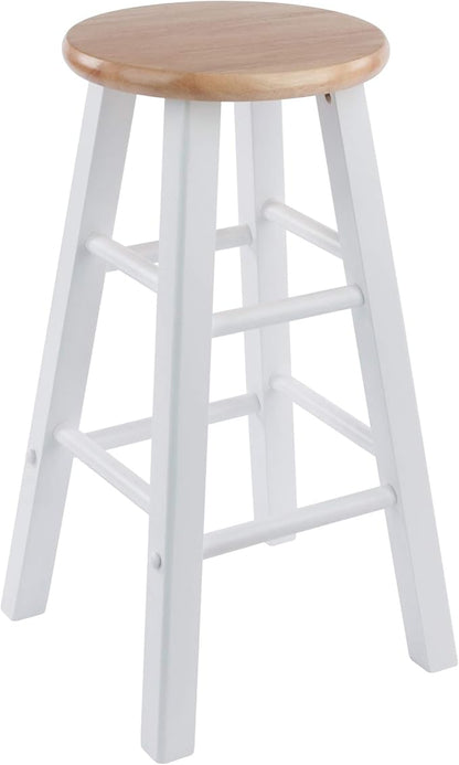 Winsome Element Counter Stools, Natural & White, 24", 2 Piece Set