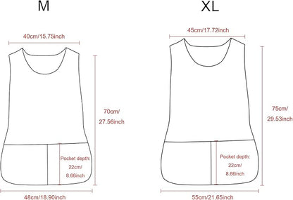 Nanxson Women Cobbler Apron Smock Cotton Printed Apron with 2 Patch Pockets and Side Ties for Work Chef Kitchen Housework