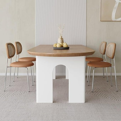 GSOUL Dining Table Solid Wood Island Table Restaurant Dining Rectangular Wall-Mounted Oval Home Desk Large Plate Kitchen Table