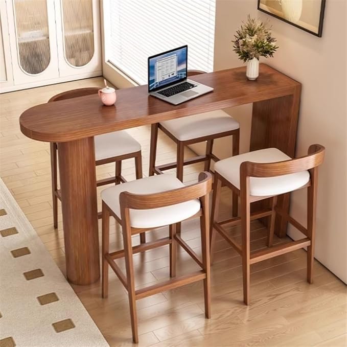 Pub Tables Modern Wooden Island Bar Table Home High Foot Long Kitchen Dining Table for Narrow Spaces Counter Table(XL)