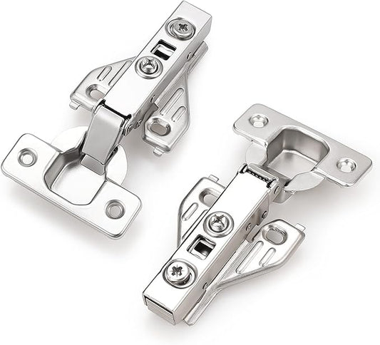 Probrico Full Overlay Soft Closing Clip On Face Frame Mounting Cabinet Hinges 10 Pair(=20 Pcs), 105 Degree Self Closing Kitchen Cupboard Door Hinges