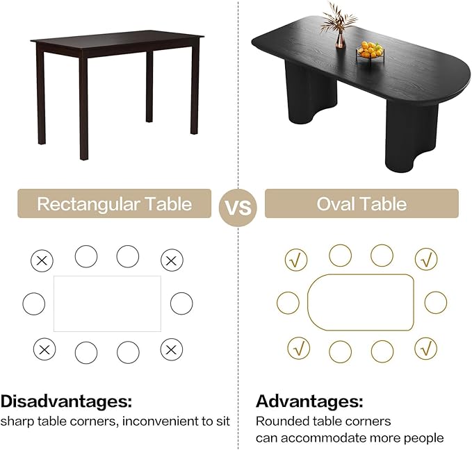 Guyii 62.99" Dining Table Set with 4 Chairs, Modern Kitchen Table Set, Indoor Dining Table for Kitchen, Bar, Living Room, Breakfast Nook, Small Space, Black