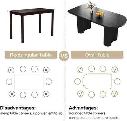 Guyii 62.99" Dining Table Set with 4 Chairs, Modern Kitchen Table Set, Indoor Dining Table for Kitchen, Bar, Living Room, Breakfast Nook, Small Space, Black