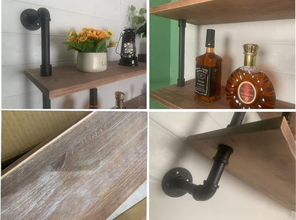 HDDFER Industrial Pipe Shelving Bathroom Shelves Over Toilet 24 Inch,Rustic Wall Shelves,Industrial Floating Shelves for Wall Pipe Shelf Farmhouse Shelf for Kitchen