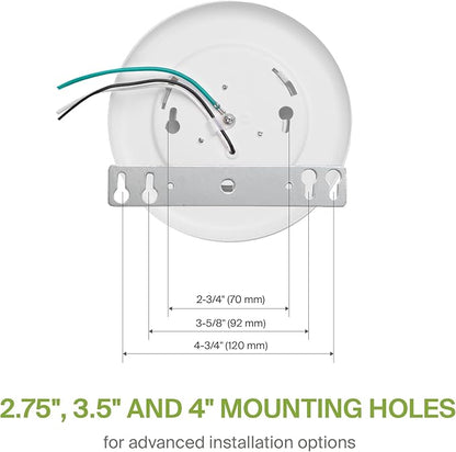 ASD 6 Pack LED Disk Lights 4 Inch, 10W 4000K Cool White 650LM CRI90+, Dimmable Flush Mount Ceiling Light Fixture, Low Profile Surface Mount Disc, Junction Box or Recessed Can Install, ETL