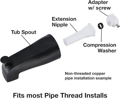 Danco 11079 Tub Spout, Matte Black