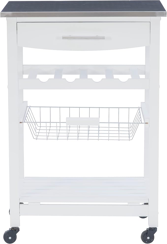 Linon Home Décor Kitchen Cart White