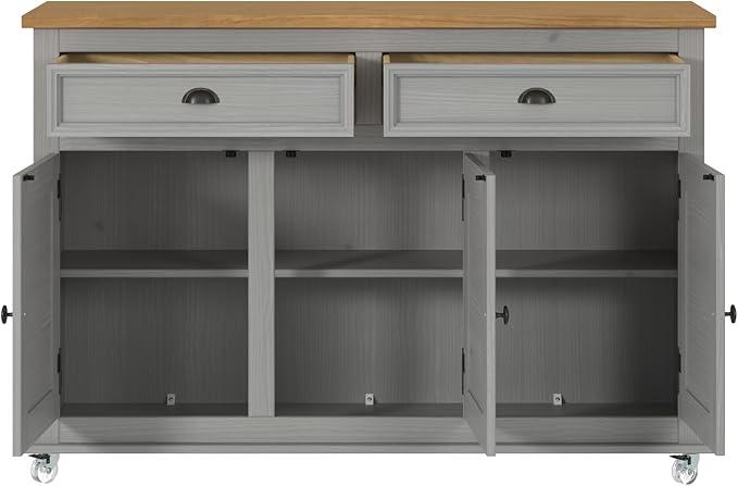 Furniture Dash Sideboard/Kitchen Island Easy Assembly Corona Gray