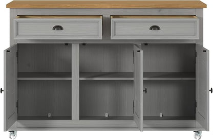 Furniture Dash Sideboard/Kitchen Island Easy Assembly Corona Gray