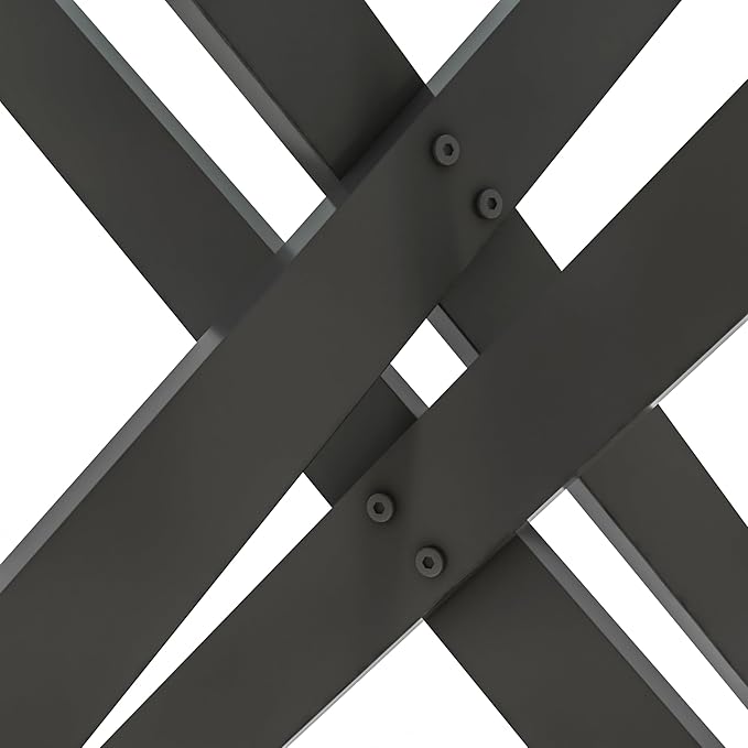 Glass Dining Table,51'' Rectangular Dining Kitchen Table,Modern X-Design Dining Room Table with Black Metal Base for Dining Room