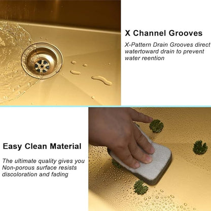 Gold Bar Sink Undermount,Wesliv 12x16 Inch Small Bar Sink Gold Undermount Kitchen Sinks Wet Bar Prep 16 Gauge Stainless Steel Single Bowl Rv Sinks with Bottom Grid