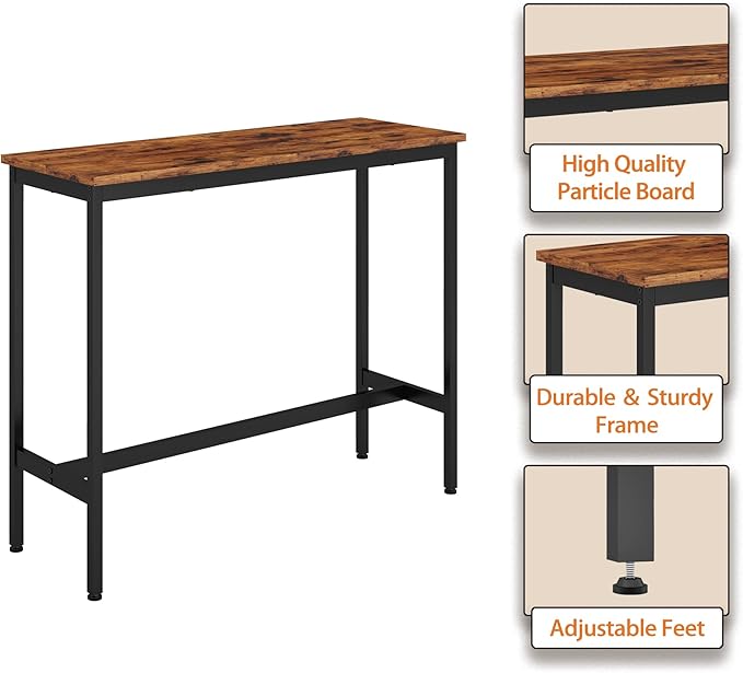 Bar Table Set for 2 with 2 PU Upholstered Stools, Pub Bistro Dinning Table and Stools with Backrest, Counter Height Bar Table Set for Apartment, Kitchen, Small Space
