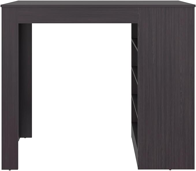 Wenge Kitchen Island with Open Storage