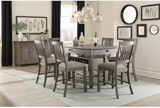 Counter Height Dining Set with Table and Chairs for Kitchen Island Use