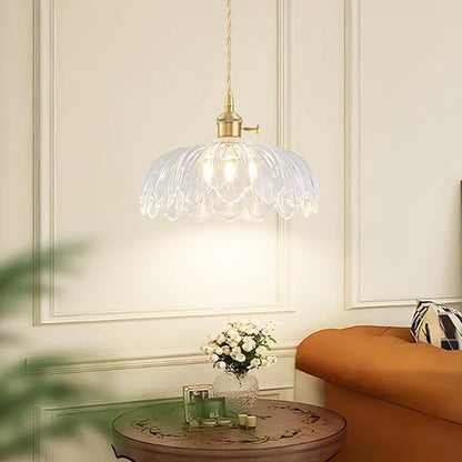 3 Pack Glass Pendant Lights Kitchen Island, Vintage Brass Pendant Light Fixtures, Adjustable Transparent Kitchen Pendant Lighting Over Island for Bedroom Living Room Hallway Dining Room