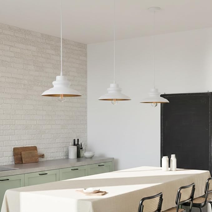 Pendant Light Fixture, Hanging Light for Kitchen Island Dining Room Bedroom Foyer, E26 Base Metal 1-Light Ceiling Lamp