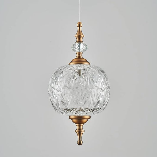 Antique Adjustable Pendant Light Fixtures Delicate Decorative Pattern Glass Ceiling Pendant Lighting for Kitchen Island Dining Room with Original Vintage Design