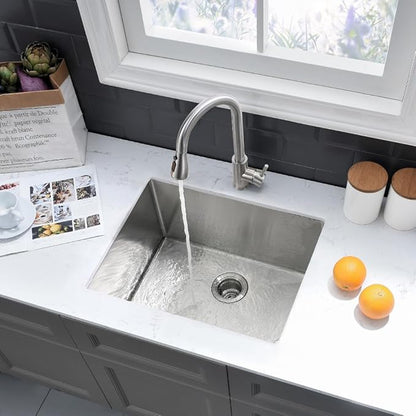 Stainless Steel Laundry Sink Undermount-VASOYO 23x18x13 Undermount Utility Sink Stainless Steel 16 Gauge Single Bowl Deep Laundry Room Sinks Under Mount Sinks