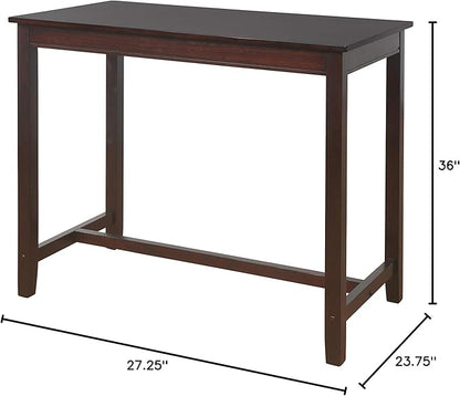 Linon 36 inch Height Pub Claridge Table, Walnut Counter