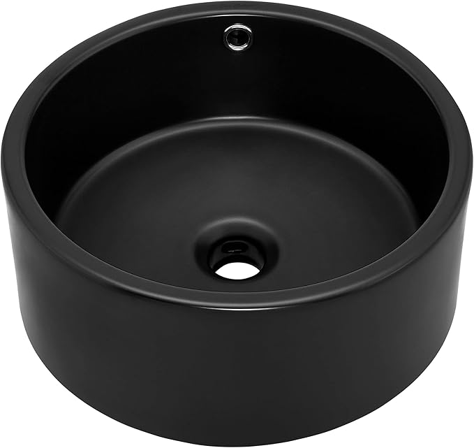 Swiss Madison Well Made Forever, Monaco 16.5” Round Vessel Sink in Matte Black