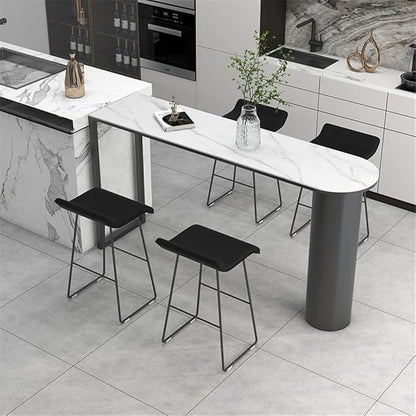 Pub Tables Light Luxury Rock Slab Bar Table Home Island Modern Pub Height Table for Kitchen & Dining, Living Room Counter Table(XXL)