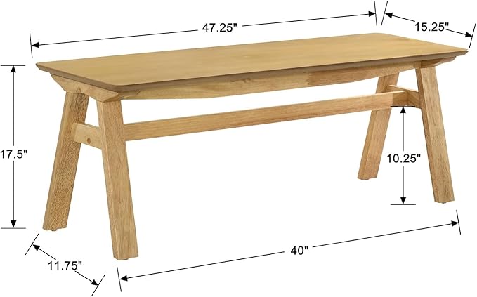 LukeAlon Solid Wood Dining Chairs, Rustic Farmhouse Kitchen Chairs 18" Seat Height, Heavy Duty Log Legs, Natural Wood Stools for Table, Hallway Kitchen Living Room, Log
