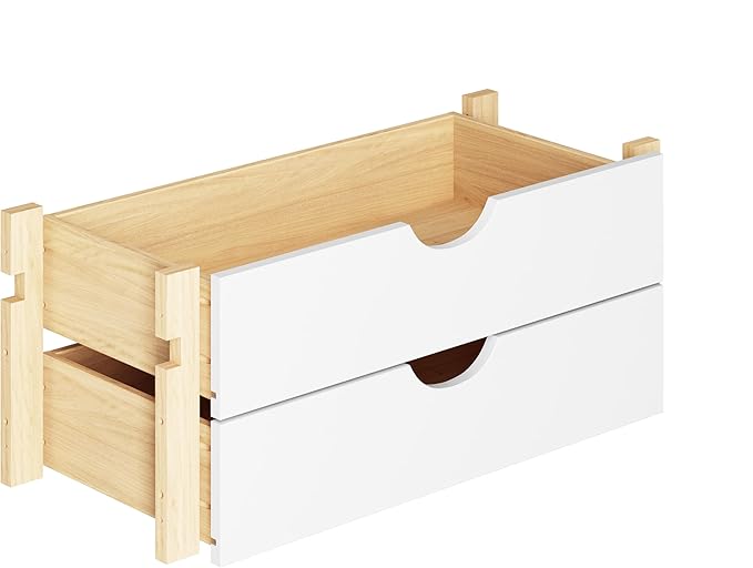 Palace Imports Solid Wood Storage Cabinet - 71.5" Tall, 65" Wide Freestanding Kitchen Pantry with 2-Drawer Kit & Adjustable Shelves – White, Renewable Eco-Friendly 100% Wood, Made in Brazil