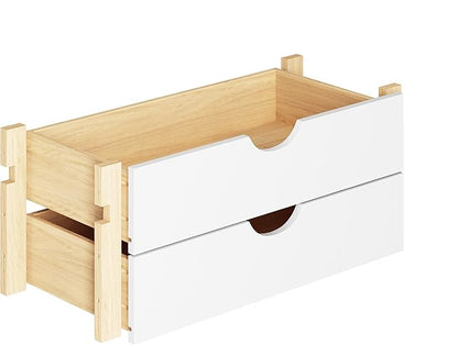 Palace Imports Solid Wood Kitchen Pantry Cabinet - 71.5" Tall x 48.5" Wide - Freestanding Storage Pantry w/ 2-Drawer Kit & Adjustable Shelves - White, Renewable Eco-Friendly 100% Wood, Made in Brazil