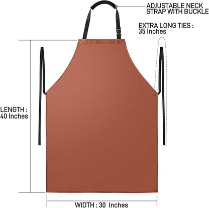 Waterproof Apron with Comfortable Adjustable Bib Rubber Vinyl Dishwasher Heavy Duty Apron for Men Women Dishwashing