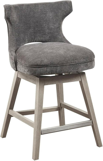 Madison Park Emmett Swivel Counter Stool with Charcoal Finish MP104-1119