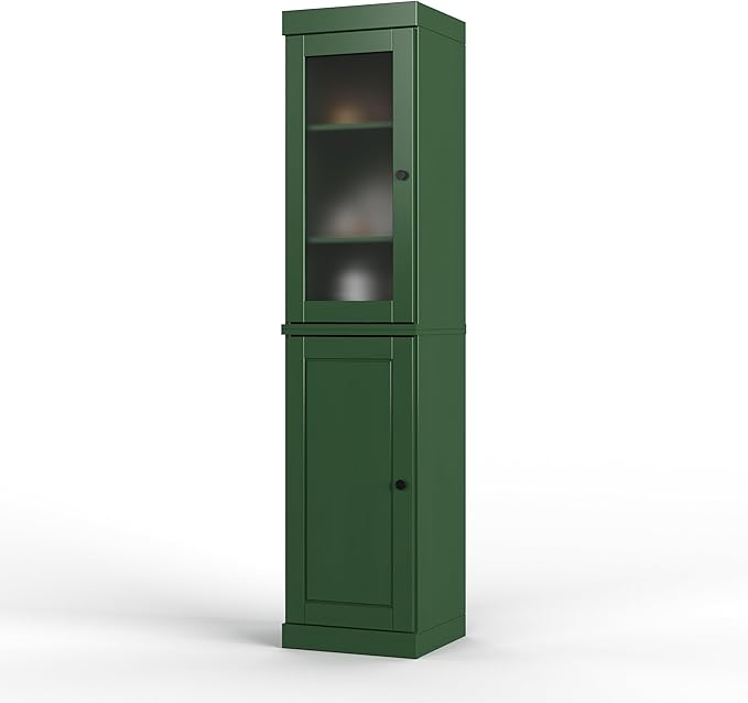 Palace Imports 100% Solid Wood 16.5"" Pantry Cabinet with Raised Panel Doors & Adjustable Shelves