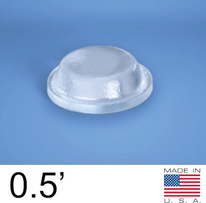 Pack of 50 Cabinet Door Bumpers - 1/2” Diameter Clear Adhesive Pads for Drawers, Glass Tops, Cutting Boards, Picture Frames, Small Furniture