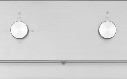 Hauslane Range Hood Insert 30 Inch,Stainless Steel Built-In Range Hood with 3-SPEED Dual Control Knobs,Dishwasher-safe baffle filters,GU10 LED bulbs,6" Round Duct for Vented or Ductless
