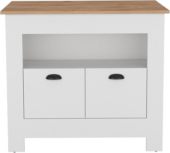 GOWE Arlet Kitchen Island Two Door Cabinet and Shelf