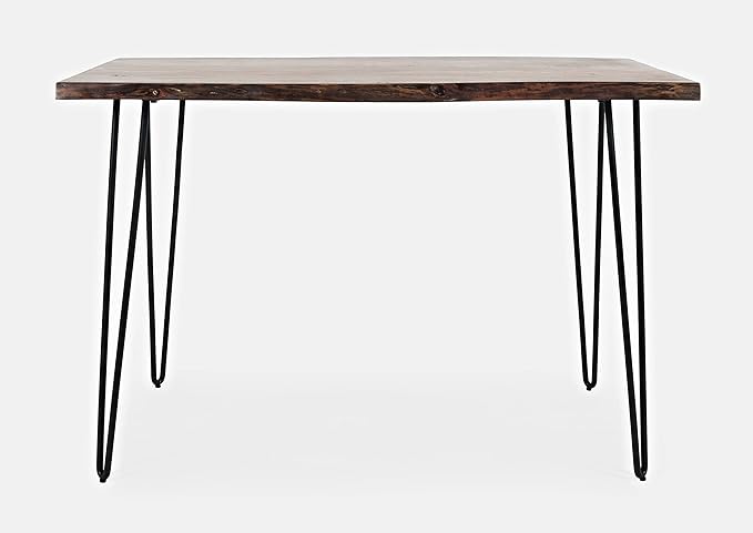 Jofran Nature's Edge 52" Farmhouse Dining Table - Solid Wood Counter Height Dining Table for Modern Homes, Chestnut