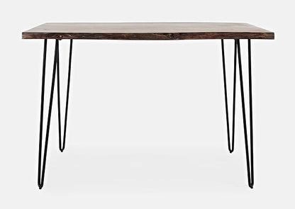 Jofran Nature's Edge 52" Farmhouse Dining Table - Solid Wood Counter Height Dining Table for Modern Homes, Chestnut