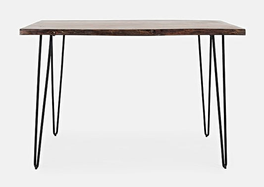 Jofran Nature's Edge 52" Farmhouse Dining Table - Solid Wood Counter Height Dining Table for Modern Homes, Chestnut