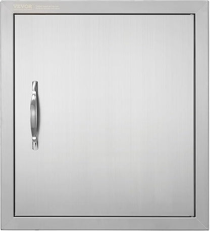 VEVOR BBQ Access Door - 18W x 20H Inch Stainless Steel Vertical Door for Grilling Station