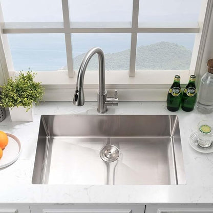28 Inch Undermount Kitchen Sink Stainless Steel -Hovheir 28x19 Stainless Steel Undermount Kitchen Sink 16 Gauge Deep Single Bowl Under Mount Sinks with Drain