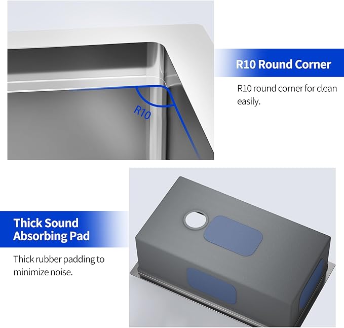 JOMOO 32‑Inch Nano‑Coated Stainless Steel Workstation Sink, 10″ Deep Single Bowl Undermount Kitchen Sinks, Handmade Topmount Sink Set with Accessories for Kitchen, Bar & RV
