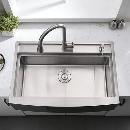33 Inch Farmhouse Sink Splash Guard Workstation S - VOKIM 33x22 Inch Apron Front Kitchen Sink Stainless Steel 16 Gauge Single Bowl Gunmetal stainless Farm Sink