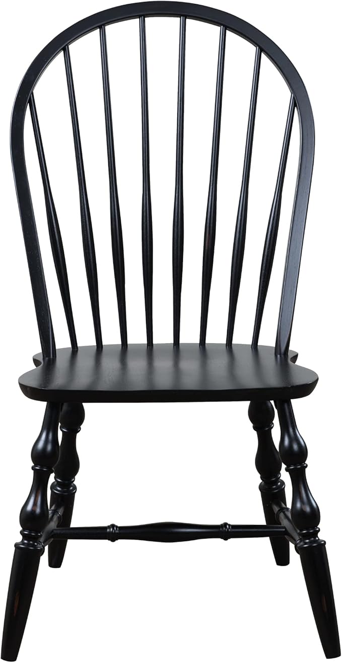 Sunset Trading Windsor Dining Chair Set, 41", Antique Black