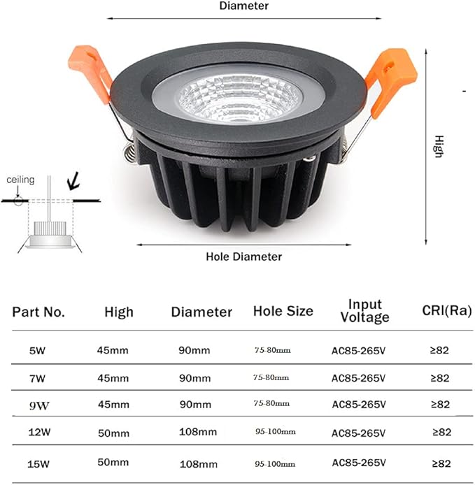 LS-PRO (3.5inch /7w LED Recessed Ceiling Light Slim Aluminium Panel, Anti Rust Fixture Downlight Shower Spotlight IP65 Waterproof for Wet Location Indoor & Outdoor (Warm /3000k-White Body)